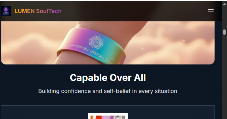 Mystic Magic band with Capable Over All affirmation and aurora gradient representing inner wisdom